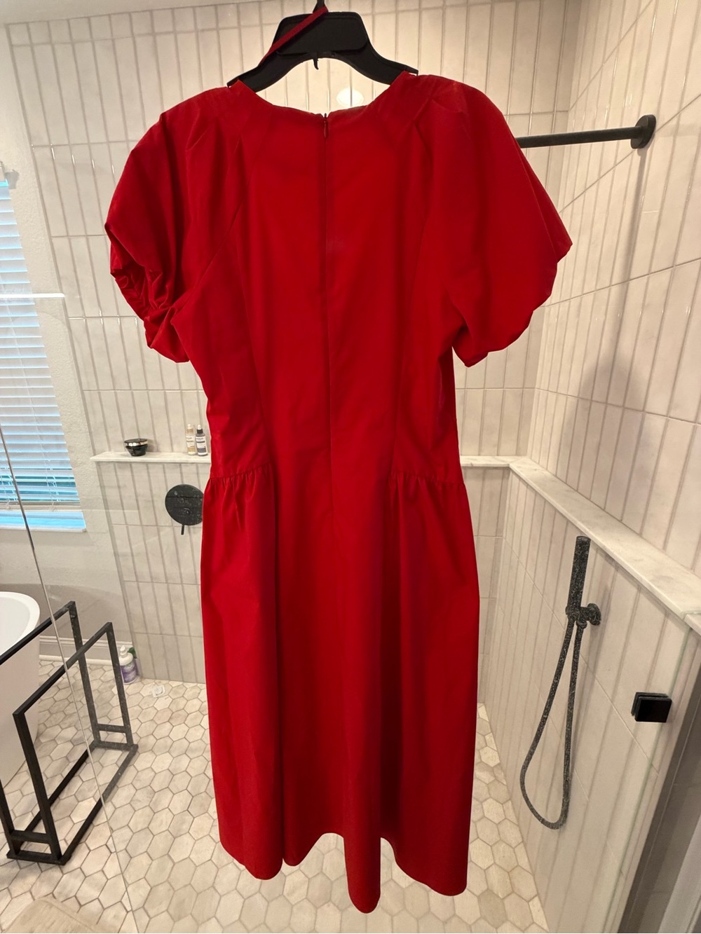 ANTONIO MELANI Red V-Neck Puff Sleeve Maxi Dress - Picture 6 of 7